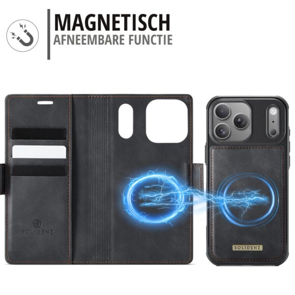 Solidenz 2-in-1 MagSafe Wallet Case voor iPhone 17 Pro Max - Zwart - Afbeelding 7