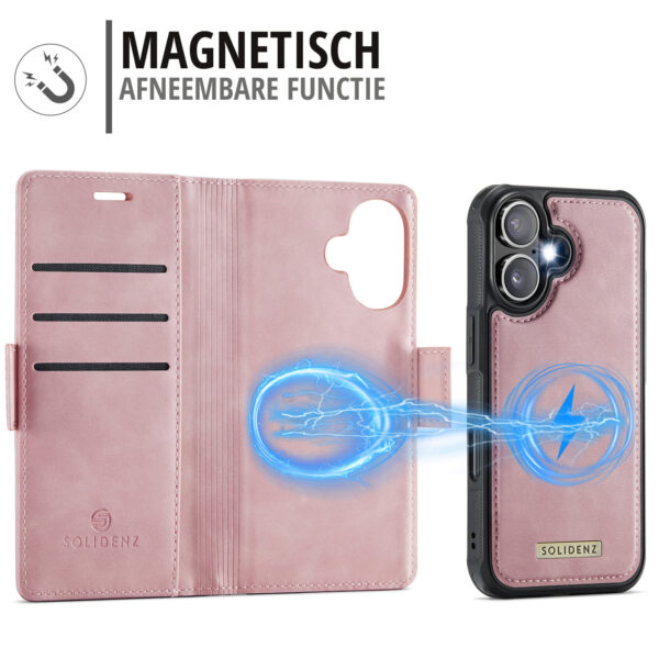 Solidenz 2-in-1 MagSafe Wallet Case voor iPhone 17 - Roze - Afbeelding 7
