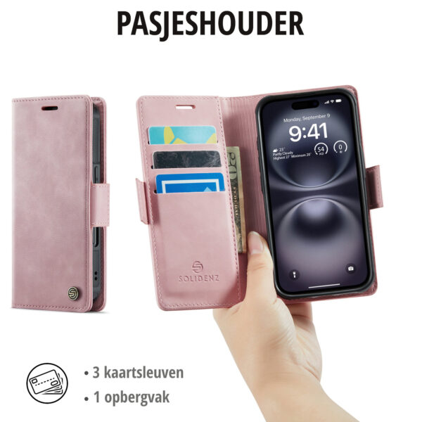 Solidenz 2-in-1 MagSafe Wallet Case voor iPhone 17 - Roze - Afbeelding 8