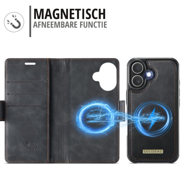 Solidenz 2-in-1 MagSafe Wallet Case voor iPhone 17 - Zwart - Afbeelding 7