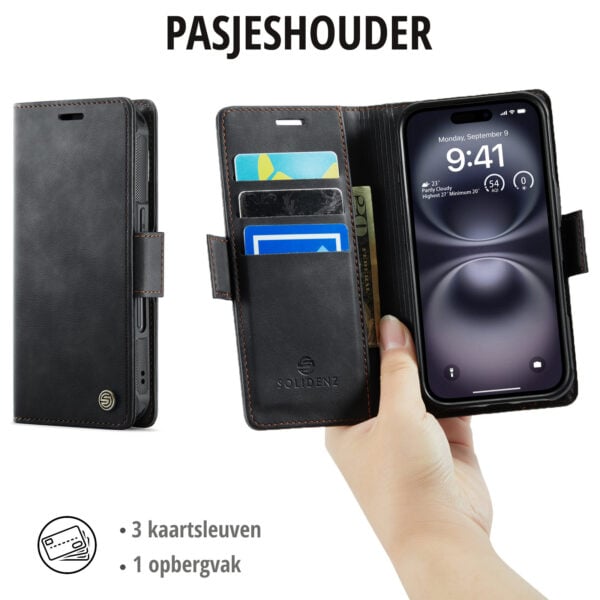 Solidenz 2-in-1 MagSafe Wallet Case voor iPhone 17 - Zwart - Afbeelding 8