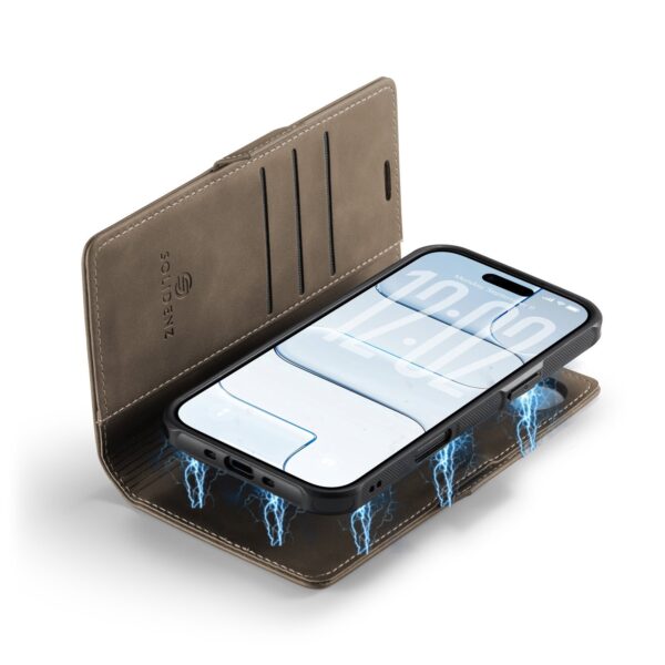 Solidenz 2-in-1 MagSafe Wallet Case for iPhone Air - Brown - Image 4