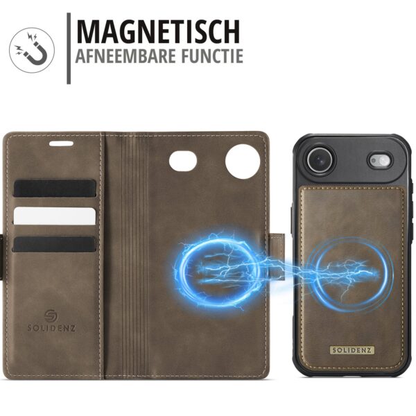 Solidenz 2-in-1 MagSafe Wallet Case for iPhone Air - Brown - Image 7