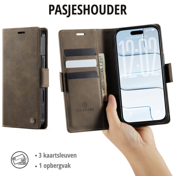 Solidenz 2-in-1 MagSafe Wallet Case for iPhone Air - Brown - Image 8