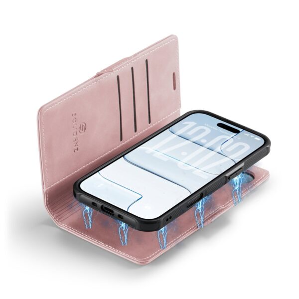 Solidenz 2-in-1 MagSafe Wallet Case for iPhone Air - Pink - Image 4