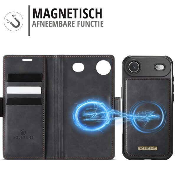 Solidenz 2-in-1 MagSafe Wallet Case for iPhone Air - Black - Image 7