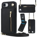 variatie Solidenz Fashion Wallet case with lanyard iPhone 16e – Black