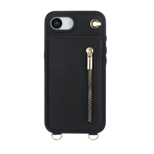 Solidenz Fashion Wallet case with lanyard iPhone 16e - Black - Image 2