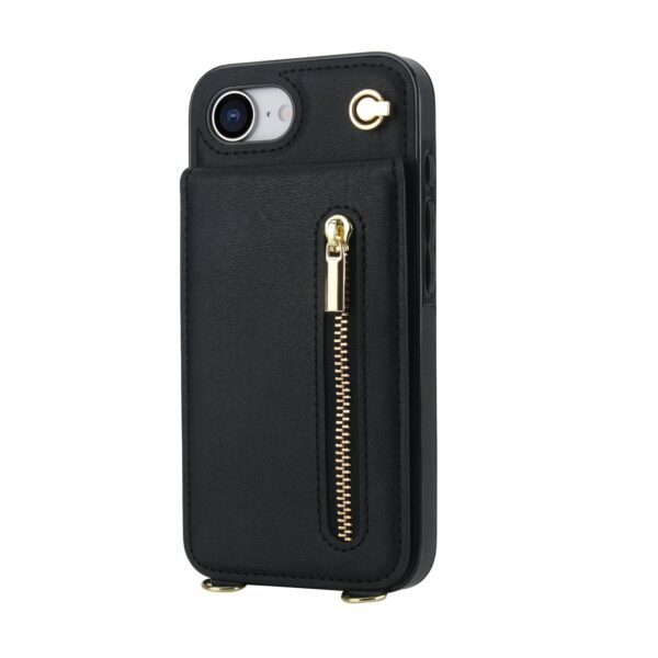 Solidenz Fashion Wallet case with lanyard iPhone 16e - Black - Image 3