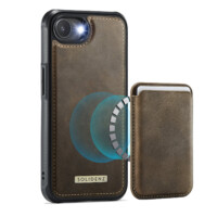 Solidenz MagSafe Wallet Backcover voor iPhone 16e – Bruin
