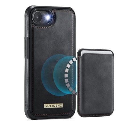 Solidenz MagSafe Wallet Backcover for iPhone 16e – Black