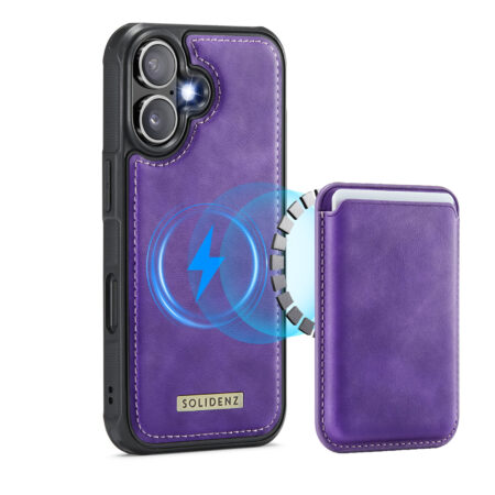 Solidenz MagSafe Wallet Backcover voor iPhone 17 – Paars