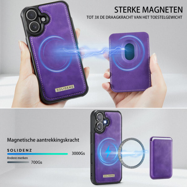 Solidenz MagSafe Wallet Backcover voor iPhone 17 - Paars - Afbeelding 6