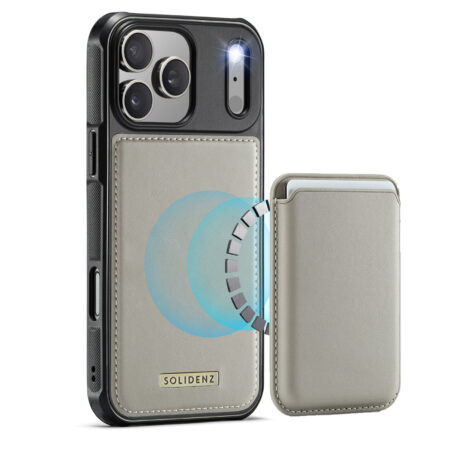 Solidenz MagSafe Wallet Backcover voor iPhone 17 Pro – Beige