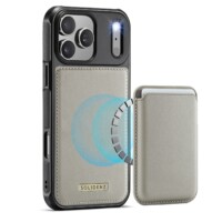 Solidenz MagSafe Wallet Backcover voor iPhone 17 Pro Max – Beige