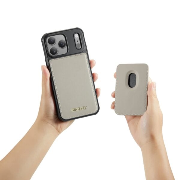 Solidenz MagSafe Wallet Backcover voor iPhone 17 Pro Max - Beige - Afbeelding 10