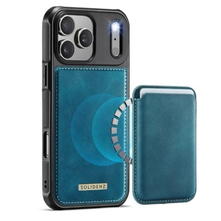 Solidenz MagSafe Wallet Backcover voor iPhone 17 Pro Max – Blauw