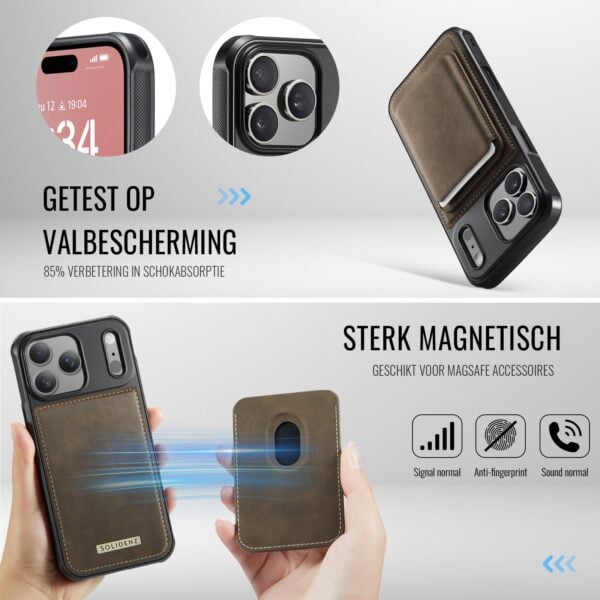 Solidenz MagSafe Wallet Backcover voor iPhone 17 Pro - Bruin - Afbeelding 5