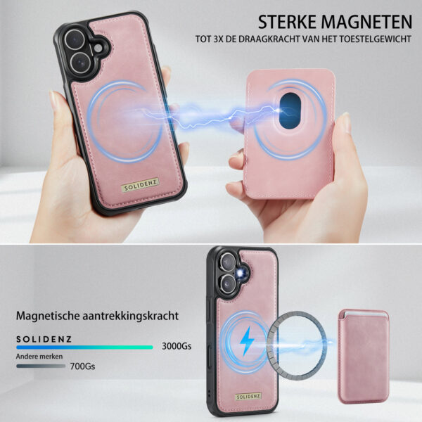 Solidenz MagSafe Wallet Backcover voor iPhone 17 - Roze - Afbeelding 6
