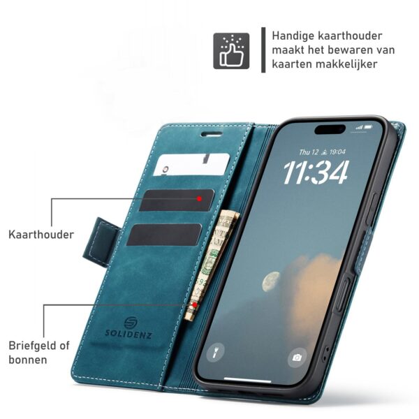 Solidenz Urban Book iPhone Air hoesje - Blauw - Afbeelding 6