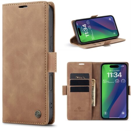 Solidenz Urban Book iPhone Air hoesje – Bruin