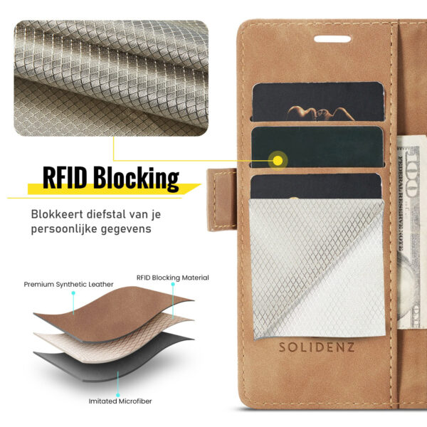Solidenz Urban Book iPhone Air hoesje - Bruin - Afbeelding 10