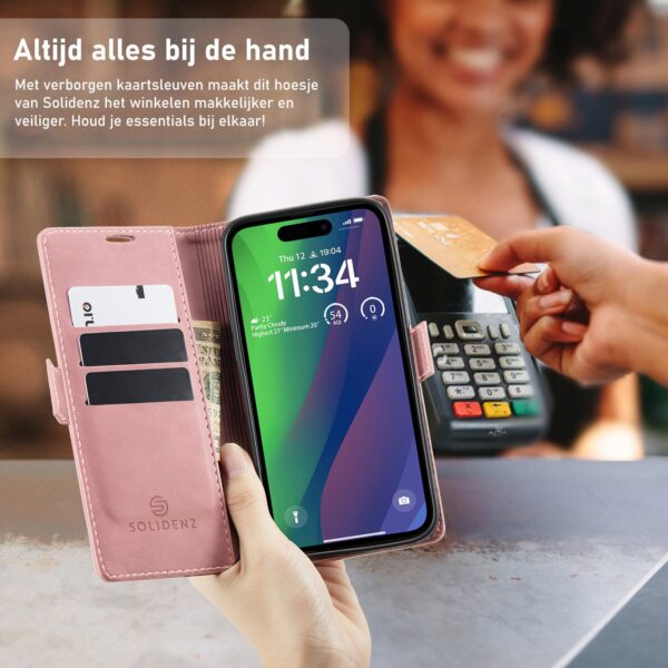 Solidenz Urban Book iPhone Air hoesje - Roze - Afbeelding 8