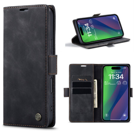 Solidenz Urban Book iPhone Air hoesje – Zwart