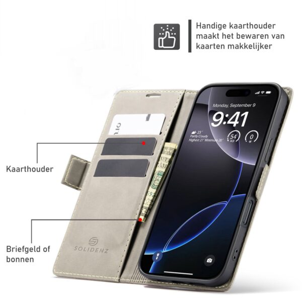 Solidenz Urban Book iPhone 17 Pro Max hoesje - Beige - Afbeelding 6