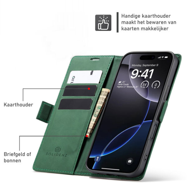 Solidenz Urban Book iPhone 17 Pro Max hoesje - Groen - Afbeelding 6