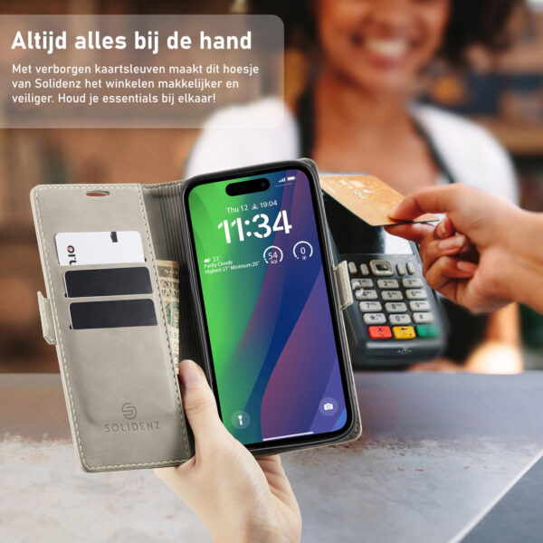 Solidenz Urban Book iPhone 17 hoesje - Beige - Afbeelding 8