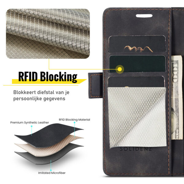 Solidenz Urban Book iPhone 17 hoesje - Zwart - Afbeelding 11