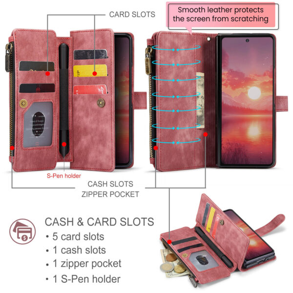 Solidenz Urban Case Samsung Z Fold 7 Hoesje - Rood - Afbeelding 5