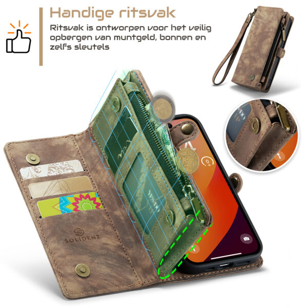 Solidenz Urban Wallet iPhone 17 hoesje - Bruin - Afbeelding 11