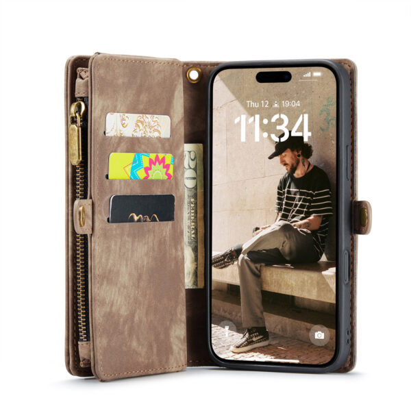 Solidenz Urban Wallet iPhone 17 hoesje - Bruin - Afbeelding 7