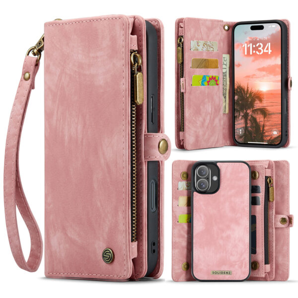 Solidenz Urban Wallet iPhone 17 hoesje - Roze