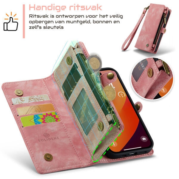 Solidenz Urban Wallet iPhone 17 hoesje - Roze - Afbeelding 11