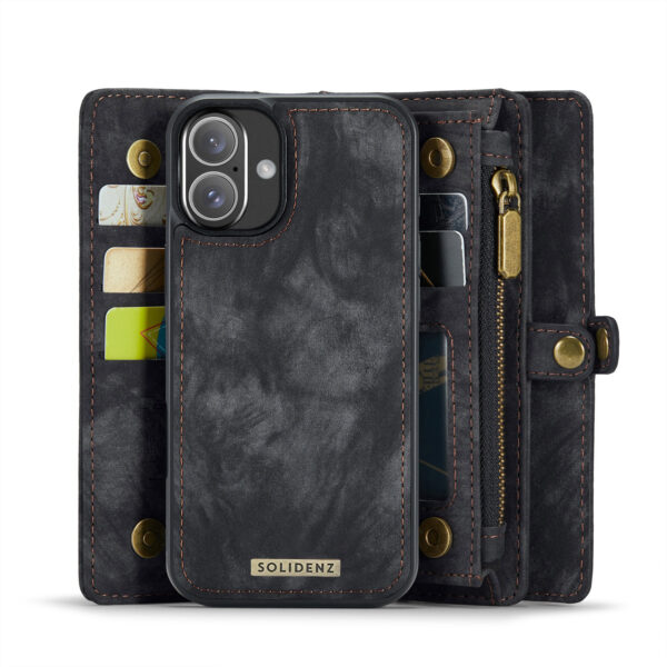 Solidenz Urban Wallet iPhone 17 hoesje - Zwart - Afbeelding 5