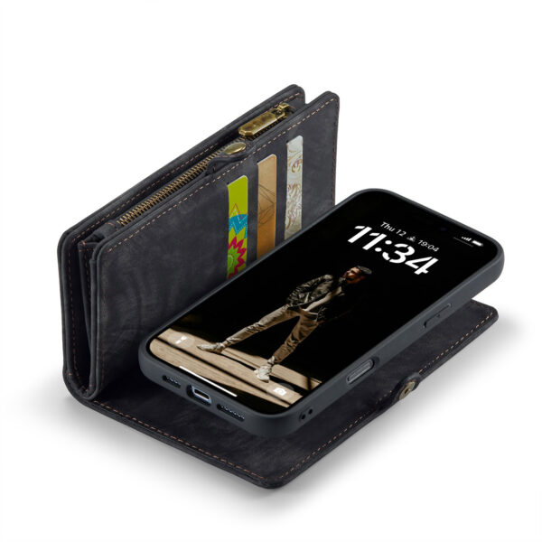 Solidenz Urban Wallet iPhone 17 hoesje - Zwart - Afbeelding 7
