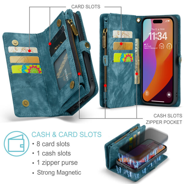 Solidenz Urban Wallet iPhone Air hoesje - Blauw - Afbeelding 11