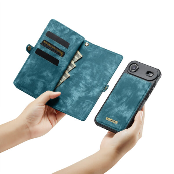Solidenz Urban Wallet iPhone Air hoesje - Blauw - Afbeelding 12