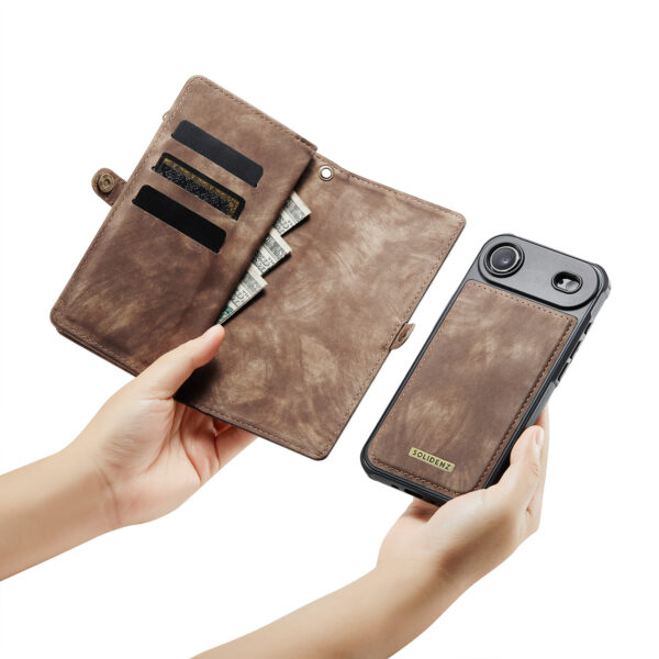 Solidenz Urban Wallet iPhone Air hoesje - Bruin - Afbeelding 12