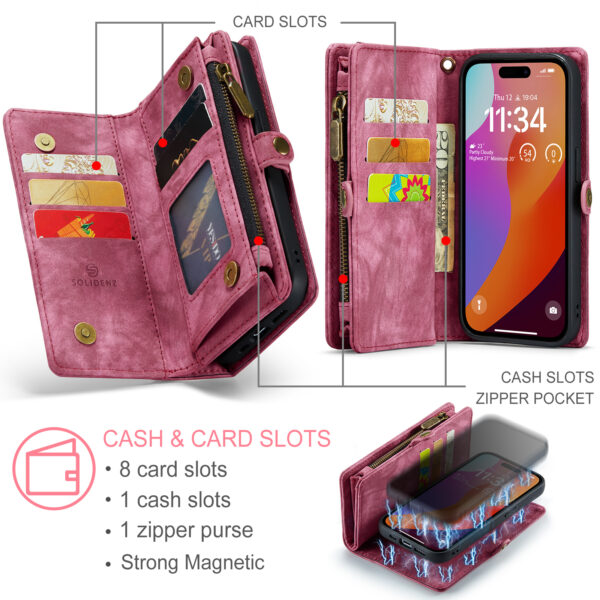 Solidenz Urban Wallet iPhone Air hoesje - Rood - Afbeelding 11