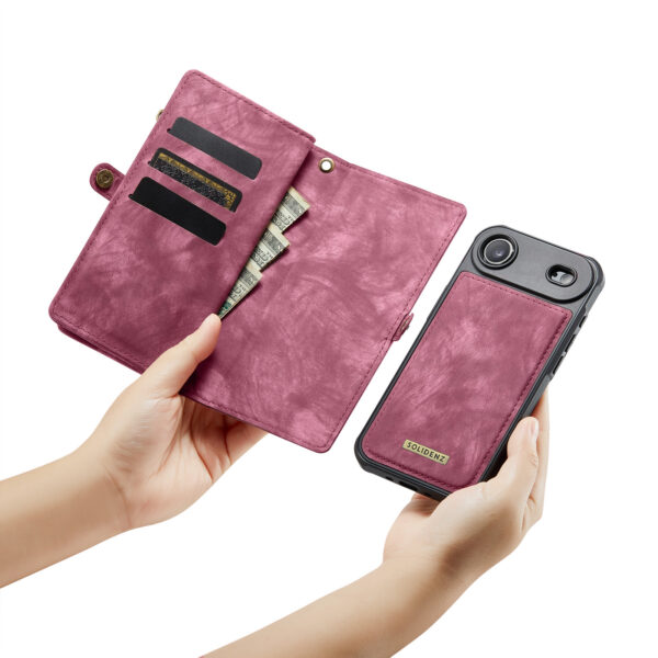 Solidenz Urban Wallet iPhone Air hoesje - Rood - Afbeelding 12