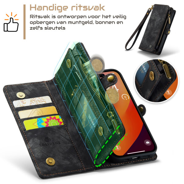 Solidenz Urban Wallet iPhone Air hoesje - Zwart - Afbeelding 10
