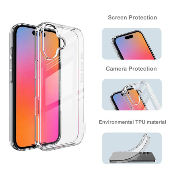 Transparant siliconen iPhone 17 hoesje - Afbeelding 3