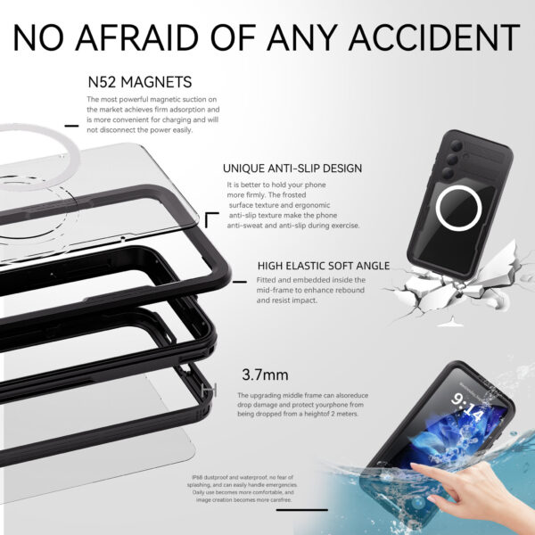 Turtle Shift Volledig waterdicht en stofdicht hoesje Samsung Galaxy S25 Plus - MagSafe compatibel - Afbeelding 3