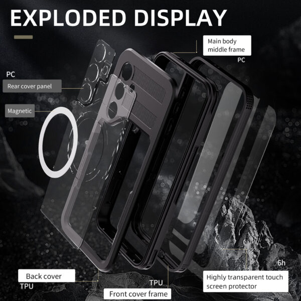 Turtle Shift Volledig waterdicht en stofdicht hoesje Samsung Galaxy S25 Plus - MagSafe compatibel - Afbeelding 4