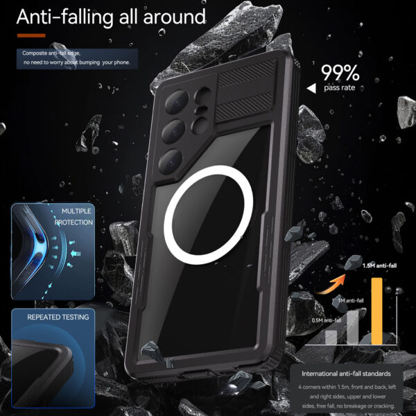 Turtle Shift Volledig waterdicht en stofdicht hoesje Samsung Galaxy S25 Ultra - MagSafe compatibel - Afbeelding 6