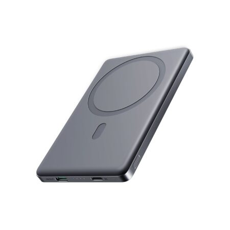 Joyroom 20W Ultra-Slim Metalen Power Bank – Magsafe en draadloos – 5000 mAh Inclusief 60W USB-C Kabel – Space Grey